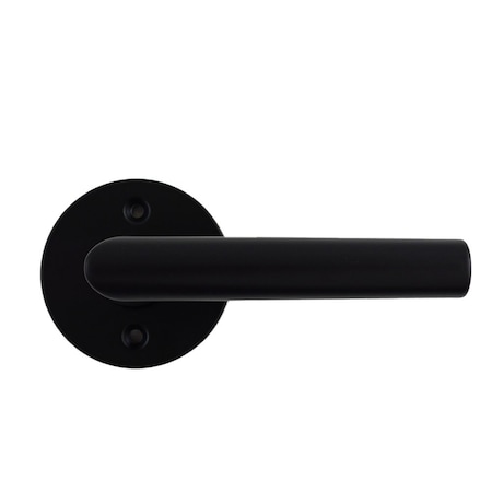 Kwikset Milan Lever with Round Rose Half Dummy Door Lock Matte Black Finish 788MILRDT-514